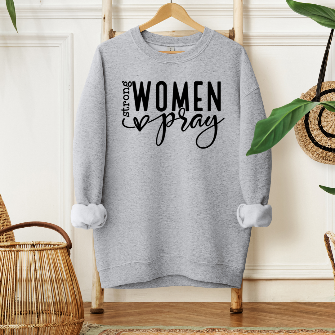 Strong Women Pray Cozy Sweatshirt