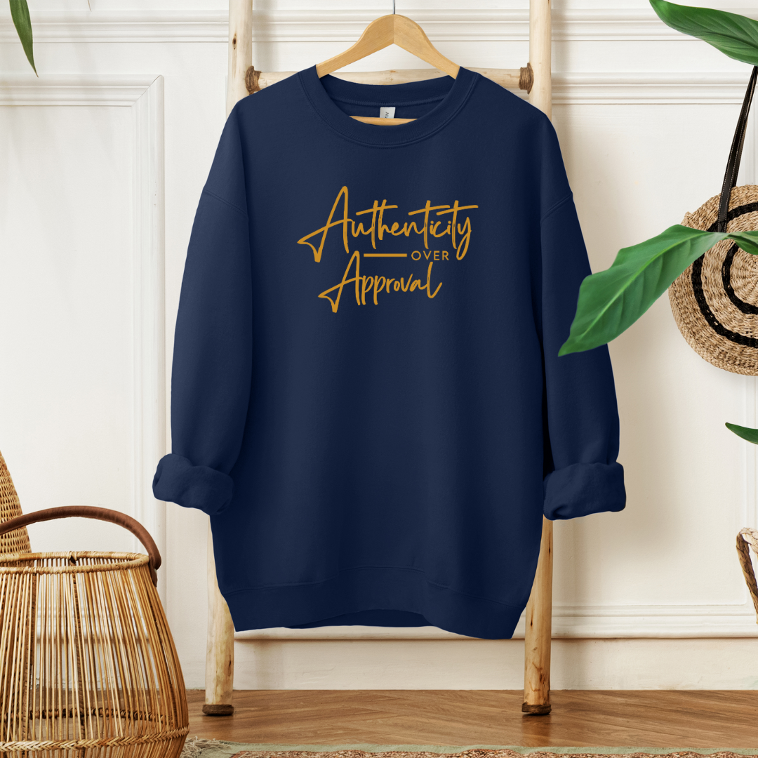 Authenticity Over Approval Cozy Sweatshirt