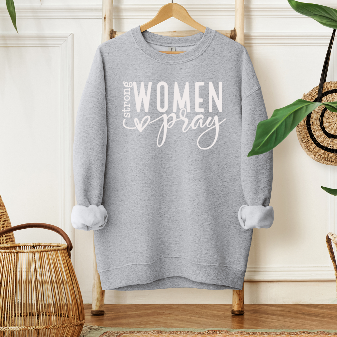 Strong Women Pray Cozy Sweatshirt